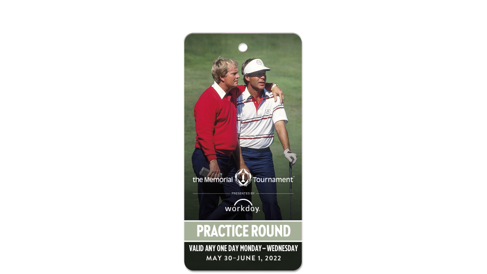 Example of Any-Day Practice Round Ticket Set of Three (3)